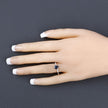 0.86 Carat Genuine Blue Sapphire and White Diamond 14K White Gold Ring - Rings - Custom Crafting Alliance, LLC