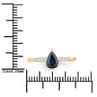 0.86 Carat Genuine Blue Sapphire and White Diamond 14K Yellow Gold Ring - Rings - Custom Crafting Alliance, LLC