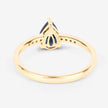 0.86 Carat Genuine Blue Sapphire and White Diamond 14K Yellow Gold Ring - Rings - Custom Crafting Alliance, LLC