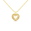14K Yellow Gold Plated .925 Sterling Silver 1.0 Cttw Round and Baguette-Cut Diamond Composite Hearth 18