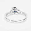 0.88 Carat Genuine Blue Sapphire and White Diamond 14K White Gold Ring - Rings - Custom Crafting Alliance, LLC