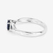0.88 Carat Genuine Blue Sapphire and White Diamond 14K White Gold Ring - Rings - Custom Crafting Alliance, LLC