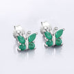 0.88 Carat Genuine Emerald .925 Sterling Silver Earrings - Earrings - Custom Crafting Alliance, LLC