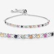 0.88 Carat Genuine Multi Sapphire .925 Sterling Silver Bracelet - Bracelets - Custom Crafting Alliance, LLC