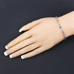 0.88 Carat Genuine Multi Sapphire .925 Sterling Silver Bracelet - Bracelets - Custom Crafting Alliance, LLC
