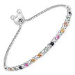 0.88 Carat Genuine Multi Sapphire .925 Sterling Silver Bracelet - Bracelets - Custom Crafting Alliance, LLC