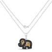 0.89 Carat Genuine Black Diamond and Yellow Diamond .925 Sterling Silver Pendant - Pendants - Custom Crafting Alliance, LLC