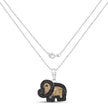 0.89 Carat Genuine Black Diamond and Yellow Diamond .925 Sterling Silver Pendant - Pendants - Custom Crafting Alliance, LLC