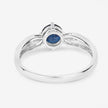 0.89 Carat Genuine Blue Sapphire and White Diamond 10K White Gold Ring - Rings - Custom Crafting Alliance, LLC