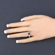 0.89 Carat Genuine Blue Sapphire and White Diamond 10K White Gold Ring - Rings - Custom Crafting Alliance, LLC