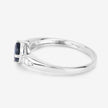 0.89 Carat Genuine Blue Sapphire and White Diamond 10K White Gold Ring - Rings - Custom Crafting Alliance, LLC