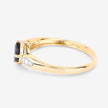 0.89 Carat Genuine Blue Sapphire and White Diamond 10K Yellow Gold Ring - Rings - Custom Crafting Alliance, LLC