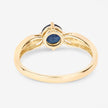 0.89 Carat Genuine Blue Sapphire and White Diamond 10K Yellow Gold Ring - Rings - Custom Crafting Alliance, LLC