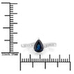 0.89 Carat Genuine Blue Sapphire and White Diamond 14K White Gold Ring - Rings - Custom Crafting Alliance, LLC