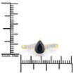 0.89 Carat Genuine Blue Sapphire and White Diamond 14K Yellow Gold Ring - Rings - Custom Crafting Alliance, LLC