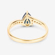 0.89 Carat Genuine Blue Sapphire and White Diamond 14K Yellow Gold Ring - Rings - Custom Crafting Alliance, LLC