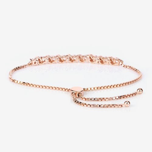 0.89 Carat Genuine Morganite and White Topaz .925 Sterling Silver Bracelet - Bracelets - Custom Crafting Alliance, LLC