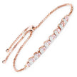 0.89 Carat Genuine Morganite and White Topaz .925 Sterling Silver Bracelet - Bracelets - Custom Crafting Alliance, LLC