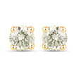 0.86 Carat Genuine LB Diamond 14K Yellow Gold Earrings