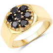 0.91 Carat Genuine Black Diamond .925 Sterling Silver Ring - Rings - Custom Crafting Alliance, LLC
