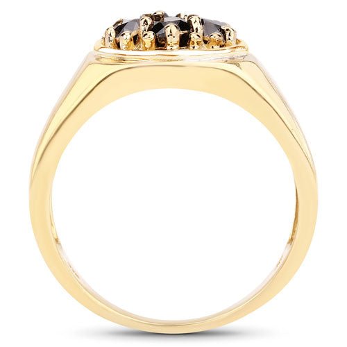 0.91 Carat Genuine Black Diamond .925 Sterling Silver Ring - Rings - Custom Crafting Alliance, LLC