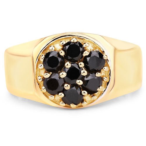0.91 Carat Genuine Black Diamond .925 Sterling Silver Ring - Rings - Custom Crafting Alliance, LLC