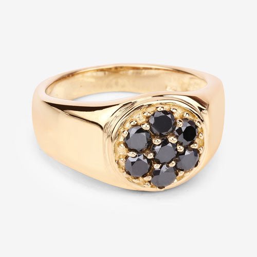 0.91 Carat Genuine Black Diamond .925 Sterling Silver Ring - Rings - Custom Crafting Alliance, LLC