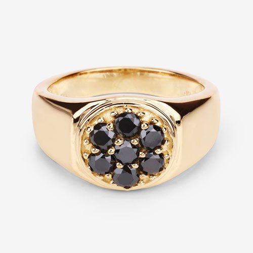 0.91 Carat Genuine Black Diamond .925 Sterling Silver Ring - Rings - Custom Crafting Alliance, LLC