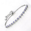 0.91 Carat Genuine Tanzanite .925 Sterling Silver Bracelet - Bracelets - Custom Crafting Alliance, LLC
