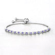 0.91 Carat Genuine Tanzanite .925 Sterling Silver Bracelet - Bracelets - Custom Crafting Alliance, LLC