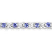 0.91 Carat Genuine Tanzanite .925 Sterling Silver Bracelet - Bracelets - Custom Crafting Alliance, LLC