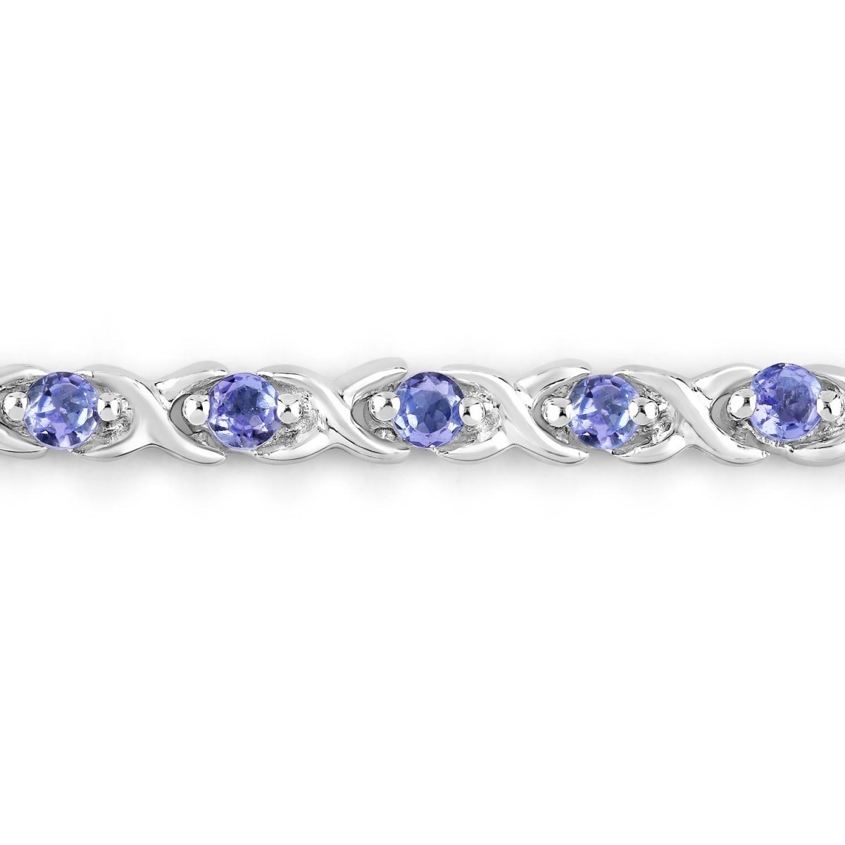 0.91 Carat Genuine Tanzanite .925 Sterling Silver Bracelet - Bracelets - Custom Crafting Alliance, LLC