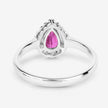 0.94 Carat Genuine Ruby and White Diamond 14K White Gold Ring - Rings - Custom Crafting Alliance, LLC