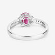 0.95 Carat Genuine Ruby and White Diamond 10K White Gold Ring - Rings - Custom Crafting Alliance, LLC