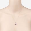 0.95 Carat Genuine Ruby and White Diamond 10K Yellow Gold Pendant - Pendants - Custom Crafting Alliance, LLC