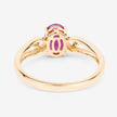 0.95 Carat Genuine Ruby and White Diamond 14K Yellow Gold Ring - Rings - Custom Crafting Alliance, LLC