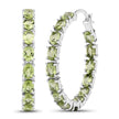 5.10 Carat Genuine Peridot .925 Sterling Silver Earrings