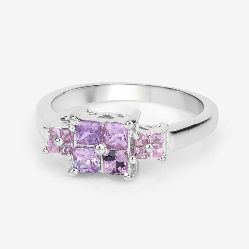 0.96 Carat Genuine Pink Sapphire .925 Sterling Silver Ring - Rings - Custom Crafting Alliance, LLC