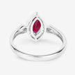 0.96 Carat Genuine Ruby and White Diamond 14K White Gold Ring - Rings - Custom Crafting Alliance, LLC