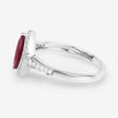 0.96 Carat Genuine Ruby and White Diamond 14K White Gold Ring - Rings - Custom Crafting Alliance, LLC