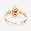 0.96 Carat Genuine Ruby and White Diamond 14K Yellow Gold Ring - Rings - Custom Crafting Alliance, LLC