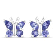 0.96 Carat Genuine Tanzanite .925 Sterling Silver Earrings - Earrings - Custom Crafting Alliance, LLC