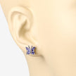 0.96 Carat Genuine Tanzanite .925 Sterling Silver Earrings - Earrings - Custom Crafting Alliance, LLC