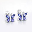 0.96 Carat Genuine Tanzanite .925 Sterling Silver Earrings - Earrings - Custom Crafting Alliance, LLC
