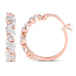 0.98 Carat Genuine Morganite and White Topaz .925 Sterling Silver Earrings - Earrings - Custom Crafting Alliance, LLC