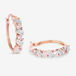 0.98 Carat Genuine Morganite and White Topaz .925 Sterling Silver Earrings - Earrings - Custom Crafting Alliance, LLC