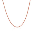 14k Rose Gold Diamond Cut Round Wheat Chain 1.1mm