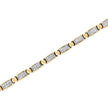 14K Yellow Gold 2 1/2 Cttw Princess-Cut Diamond Link Tennis Bracelet (H-I Color, SI2-I1 Clarity) - 7.25
