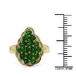 1.71 Carat Genuine Chrome Diopside .925 Sterling Silver Ring