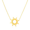 14K Yellow Gold Sunburst Necklace